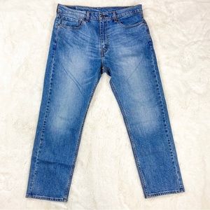 Levis 505 Vintage Mens Sz 36x30 Blue Wash Denim Straight Leg Cotton Jeans Pants